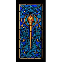 Gilded Torch with Cobalt Flourishes