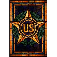 US Star with Laurel Wreath
