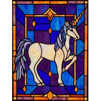 Majestic Unicorn in Deep Indigo