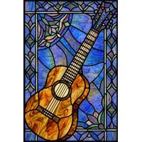 Acoustic Guitar in Cobalt and Amber