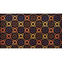 Geometric Floral Tile Pattern