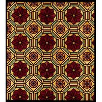 Crimson Floral Lattice