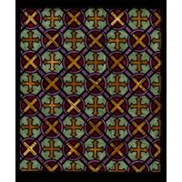 Interlocking Crosses and Circles Geometric Pattern