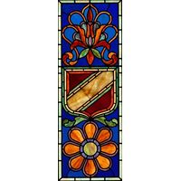Heraldic Shield with Floral Motif