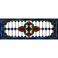 Classical Ornate Medallion in Cobalt, Crimson, and Emerald