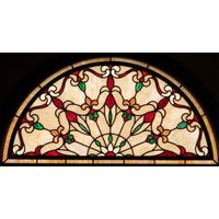 Victorian Floral Fan Transom