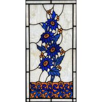 Cobalt Floral Spray on Opal