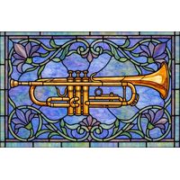 Golden Trumpet in Floral Surround