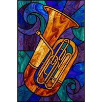 Tuba in Blue Swirl