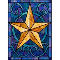 Golden Star in Cobalt and Sapphire