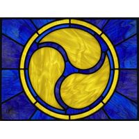 Golden Triple Swirl Medallion
