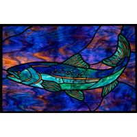 Leaping Trout in Luminous Azure