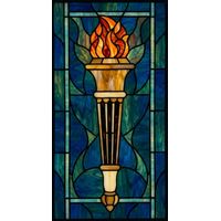 Burning Torch in Deep Cobalt