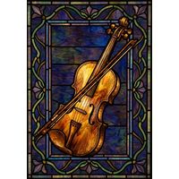 Golden Violin with Bow