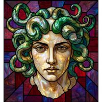 Medusa in Luminous Verdant Hues