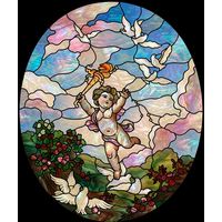 Cherub with Torch and Doves