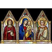 Madonna and Child with Saints in Triptych