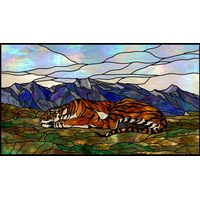 Resting Tiger in the Mountains