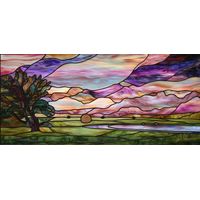 Sunset over Rolling Hills and Meadow