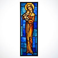 Madonna and Child in Sapphire and Gold