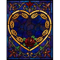 Heart with Celtic Chain and Rose