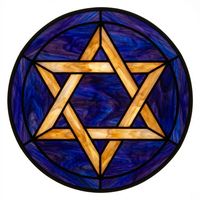 Star of David in Amber and Cobalt
