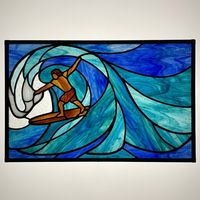 Surfer Riding the Crest