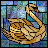 Graceful Golden Swan