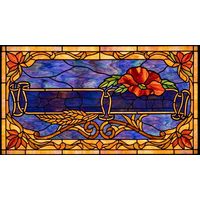 Floral Scroll and Wheat Harvest