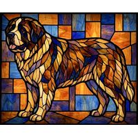 Saint Bernard in Amber and Cobalt