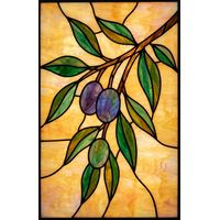 Olive Branch in Gold and Verdant Green