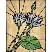 Water Lilies in Cream and Blue