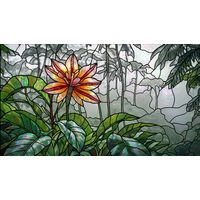 Exotic Bloom in Verdant Jungle