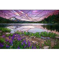 Purple Sunset over Mountain Lake