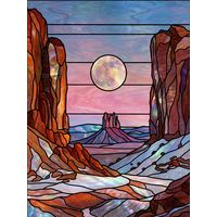 Moonlit Desert Mesa Landscape