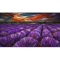 Lavender Fields at Sunset