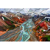 Braided River in Mountain Valley