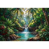 Tropical Waterfall Oasis