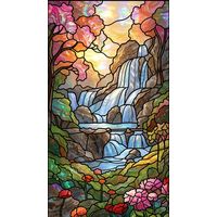 Waterfall in a Verdant Glen