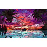 Tropical Sunset over Calm Waters