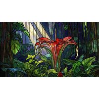 Exotic Tropical Bloom in Sunlight