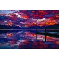 Mountain Lake at Sunset