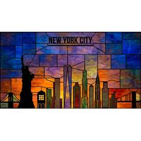 New York City Skyline with Statue of Liberty