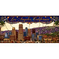 Los Angeles Cityscape with Hollywood Sign