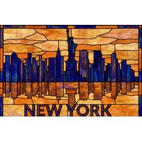 New York City Skyline with Statue of Liberty