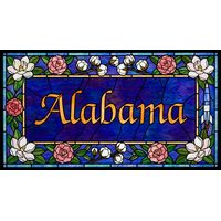 Alabama State Emblem with Magnolias and Camellias