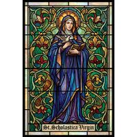 Saint Scholastica with Dove and Book