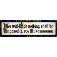For with God Nothing Shall Be Impossible