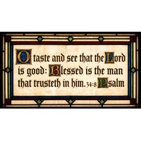 Psalm 34:8 Scripture Calligraphy