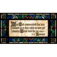 Romans 5:8 Illuminated Scriptural Verse